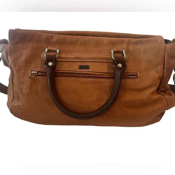 BE & D crossbody/satchel with python skin accents series #44982 Rare!! - Picture 5 of 16